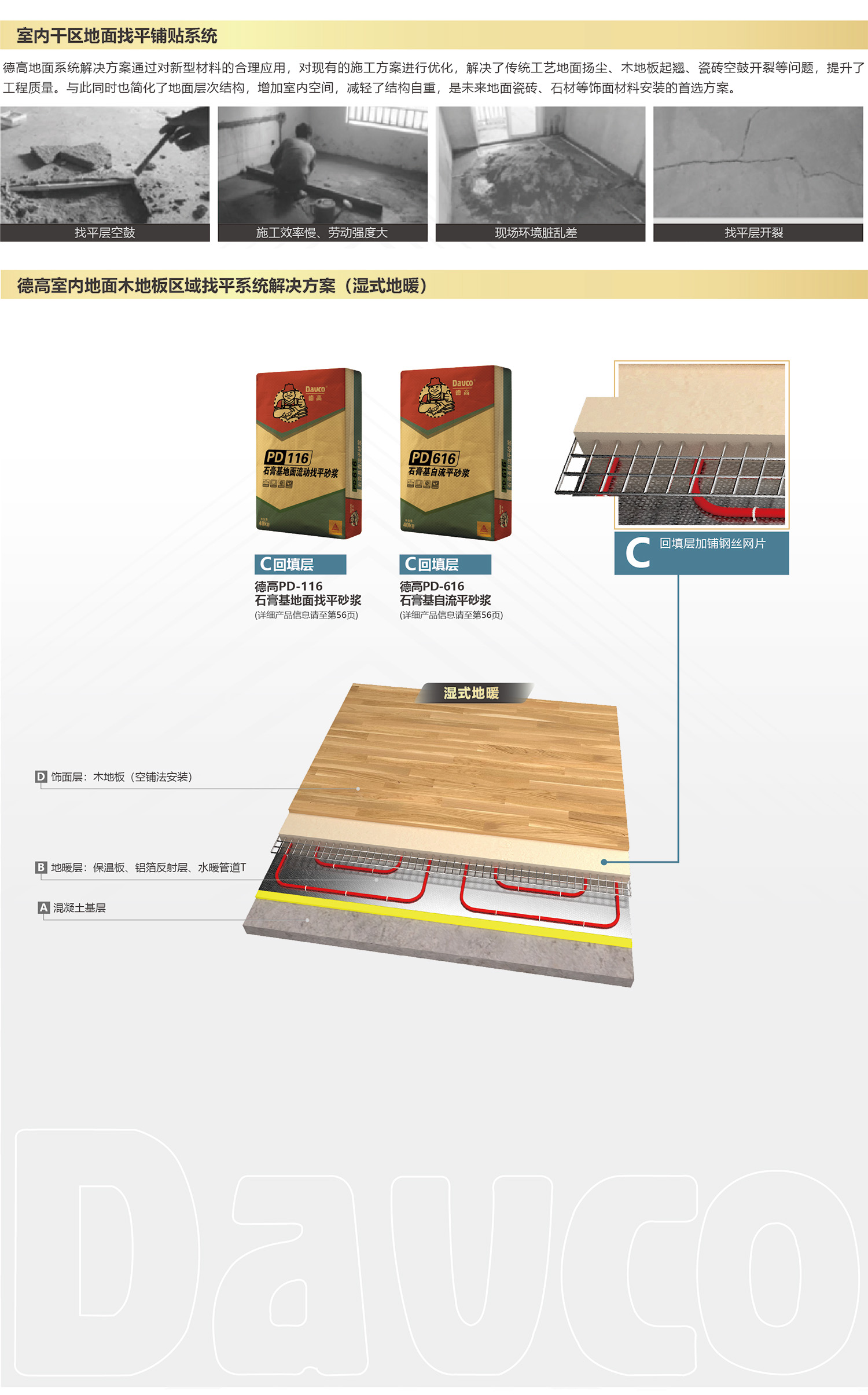 南宫NG28室内地面木地板区域找平系统解决计划(湿式地暖)